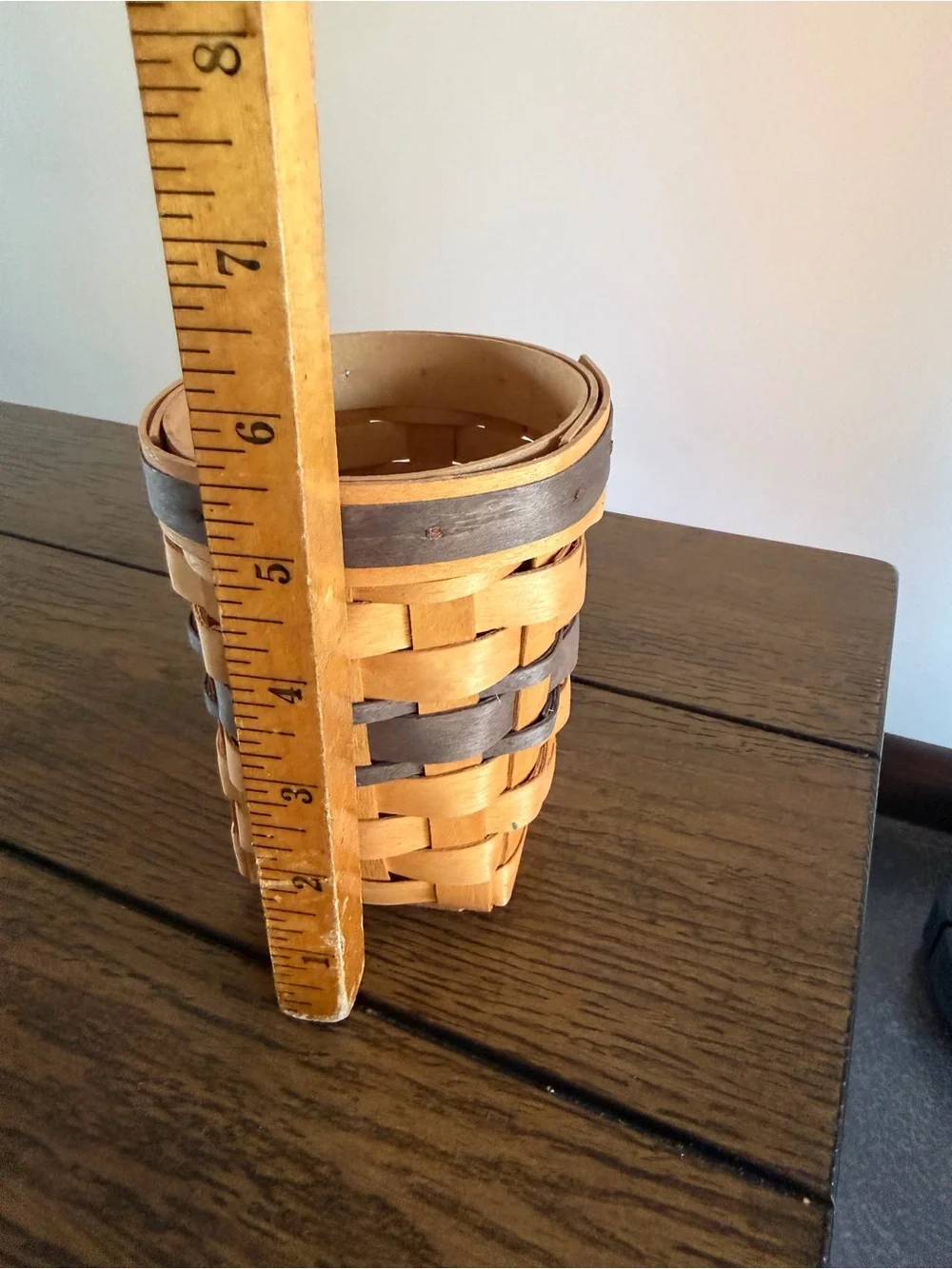 Vintage Royce Craft Two Toned Basket Pencil Cup Holder Signed Made In Ohio
